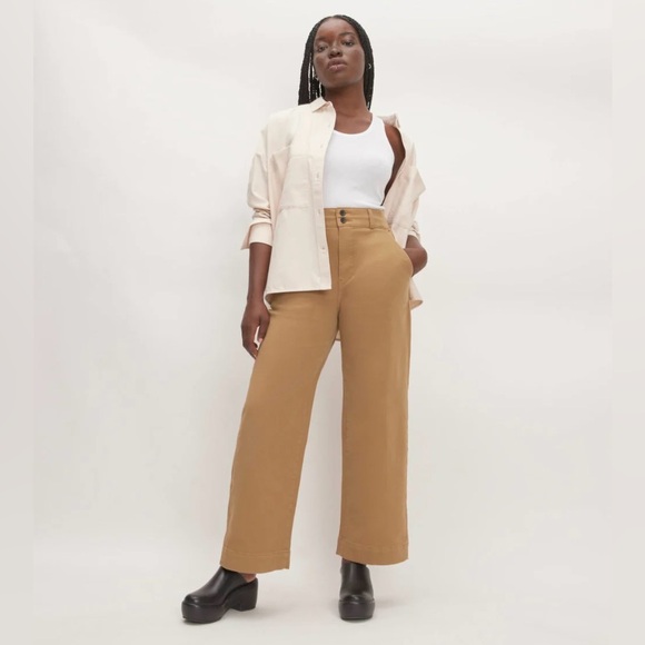 Everlane The Organic Wide Leg Pant, Size 4 - Picture 1 of 10